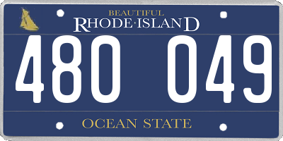 RI license plate 480049