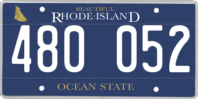 RI license plate 480052