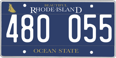 RI license plate 480055