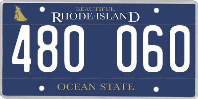 RI license plate 480060