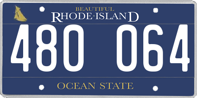 RI license plate 480064