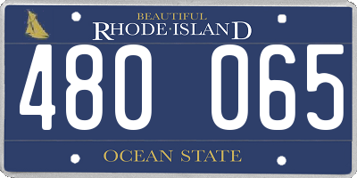 RI license plate 480065
