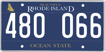 RI license plate 480066
