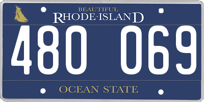 RI license plate 480069
