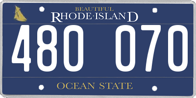 RI license plate 480070