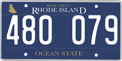 RI license plate 480079