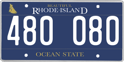 RI license plate 480080