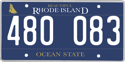 RI license plate 480083