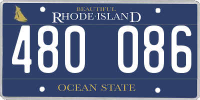 RI license plate 480086