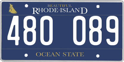 RI license plate 480089