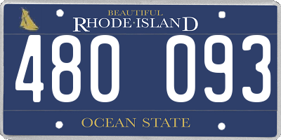 RI license plate 480093