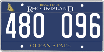 RI license plate 480096