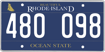 RI license plate 480098
