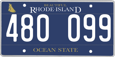 RI license plate 480099