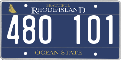 RI license plate 480101