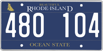 RI license plate 480104