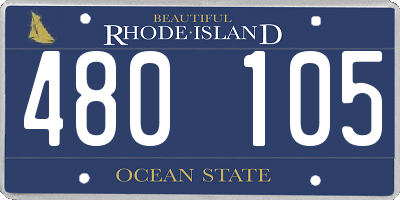 RI license plate 480105