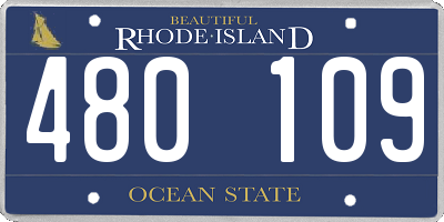RI license plate 480109