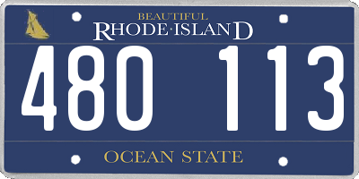 RI license plate 480113