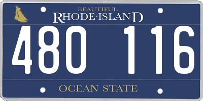 RI license plate 480116