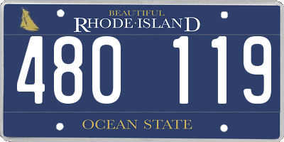 RI license plate 480119