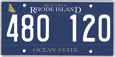 RI license plate 480120