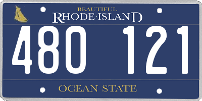 RI license plate 480121
