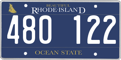 RI license plate 480122