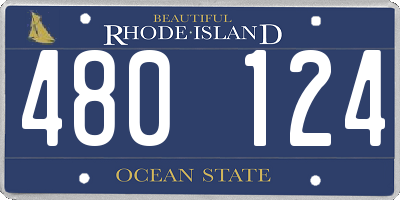 RI license plate 480124