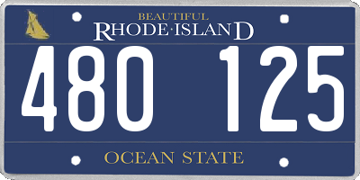 RI license plate 480125