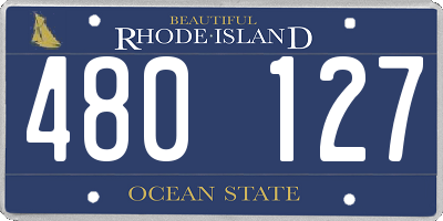 RI license plate 480127