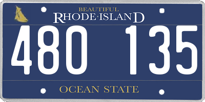 RI license plate 480135