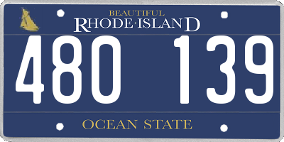 RI license plate 480139