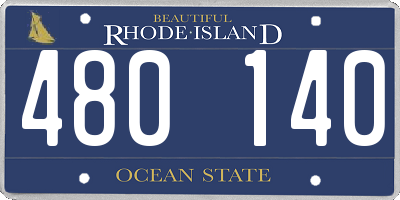 RI license plate 480140