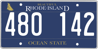 RI license plate 480142