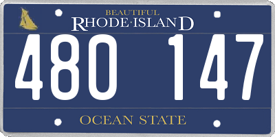 RI license plate 480147
