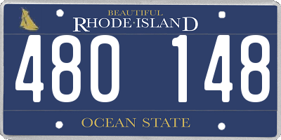 RI license plate 480148