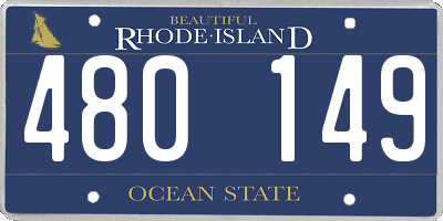 RI license plate 480149
