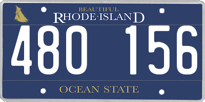 RI license plate 480156