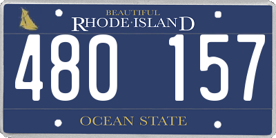 RI license plate 480157