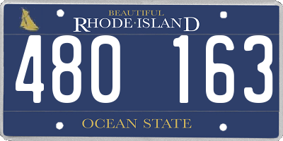 RI license plate 480163