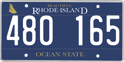 RI license plate 480165