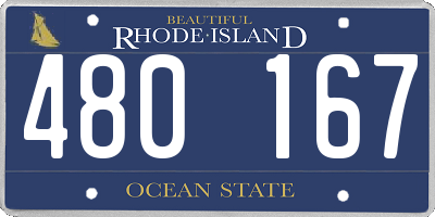RI license plate 480167