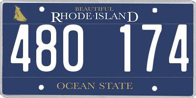 RI license plate 480174