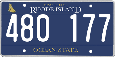 RI license plate 480177