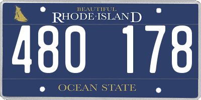 RI license plate 480178