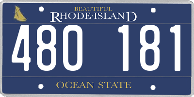 RI license plate 480181