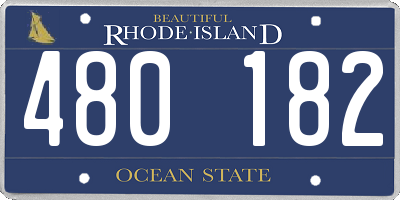 RI license plate 480182