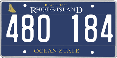 RI license plate 480184