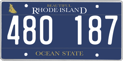 RI license plate 480187